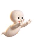 Plastic Craft Ornaments Halloween window decal; ghost passing through the window