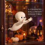 Plastic Craft Ornaments Halloween window decal; ghost passing through the window